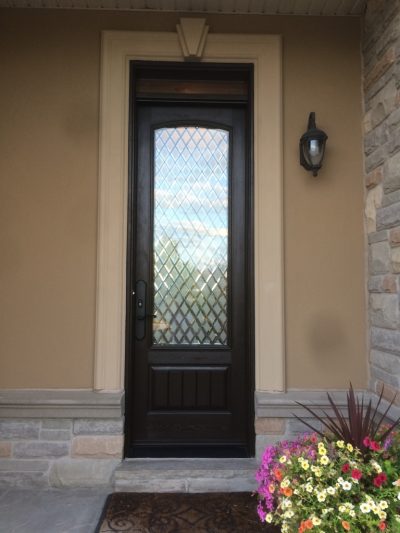 Front door beautifully stained