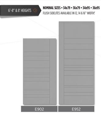 Modern grooved doors