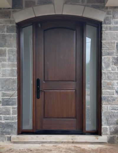Arched fiberglass door