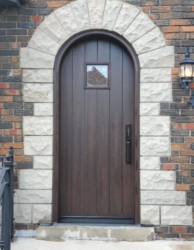Arch Plank fiberglass door