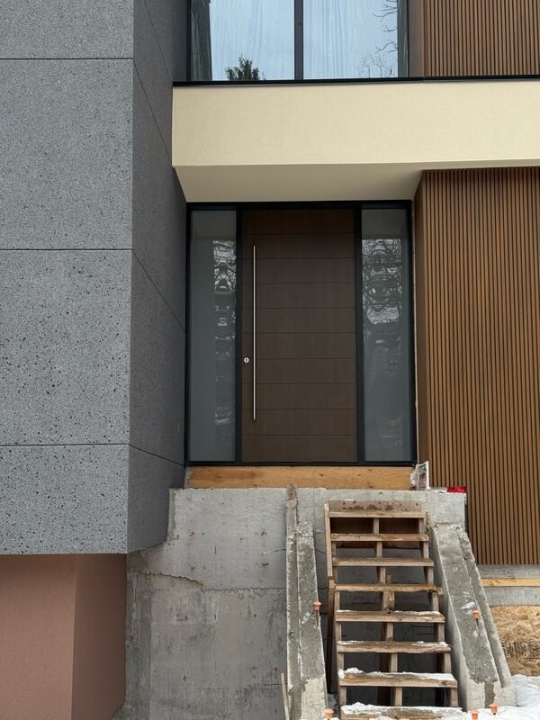 Contemporary oversided front door Barrie Oversized Exterior door and installation serving GTA
