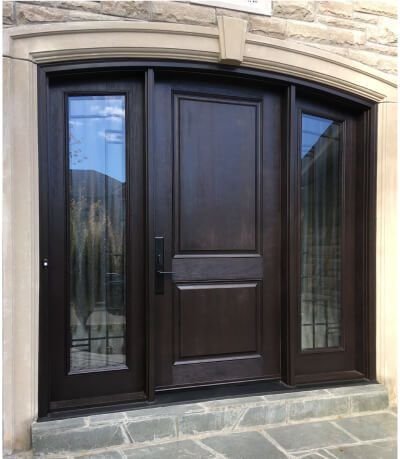 Custom fiberglass front entry door installed in Thornhill Ontario