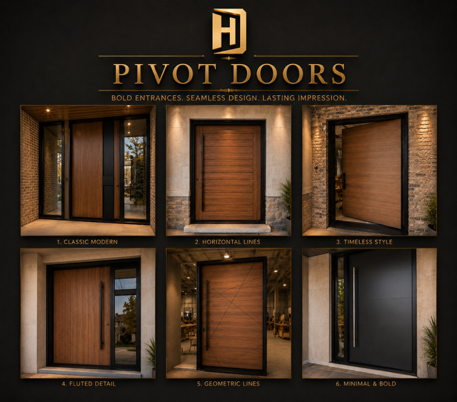 HD6 Custom fiberglass pivot doors